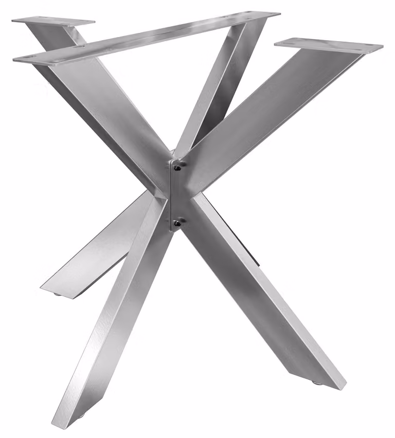 CLP Gambe del tavolo Biloxi a forma di stella, acciaio inox S