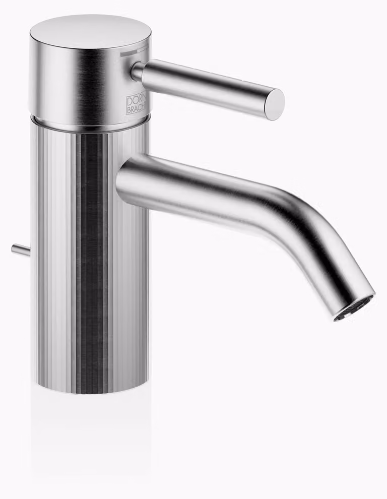 Dornbracht META Mitigeur monocommandé pour lavabo avec vidage, saillie 125mm, avec structure à facettes, 33505660-93, 33505660-93
