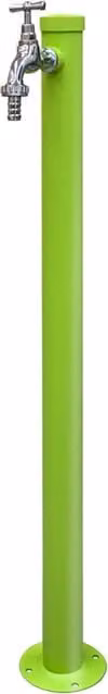 Fontana da Giardino Cambridge GIORDANOSHOP Verde Acido con Rubinetto in Acciaio e Alluminio L: 85 cm, P: 50 cm, H: 85 cm