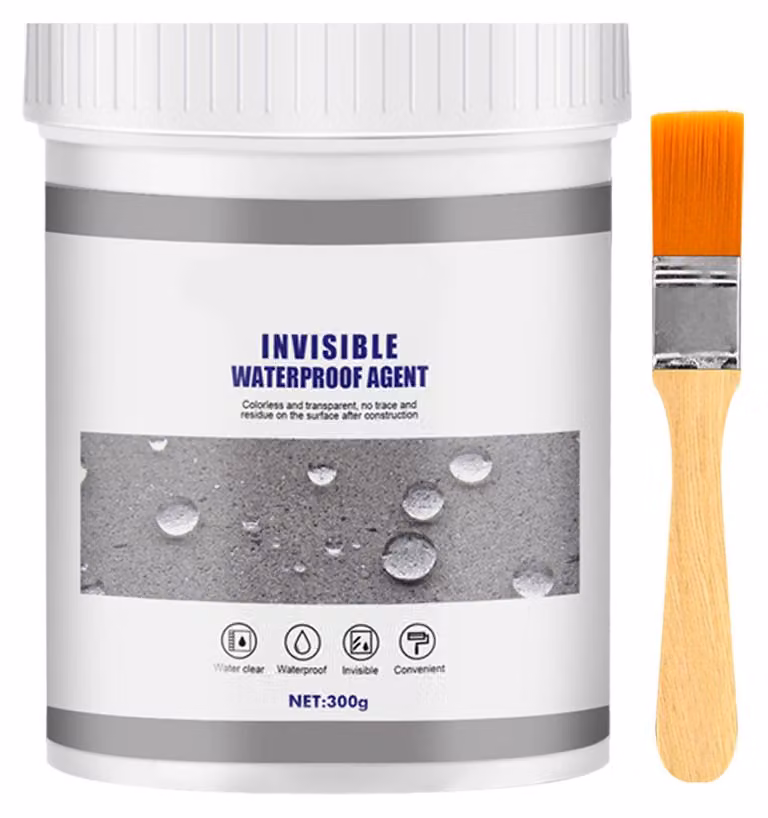 Sigillante isolante trasparente, impermeabile, senza perdite e invisibile, con pennello, ideale per piastrelle, cemento, confezione da 300 g