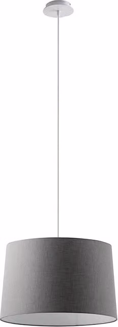 Lampada a sospensione Vivien Rossini Illuminazione, paralume conico bianco e grigio, attacco E27, diametro: 48 cm