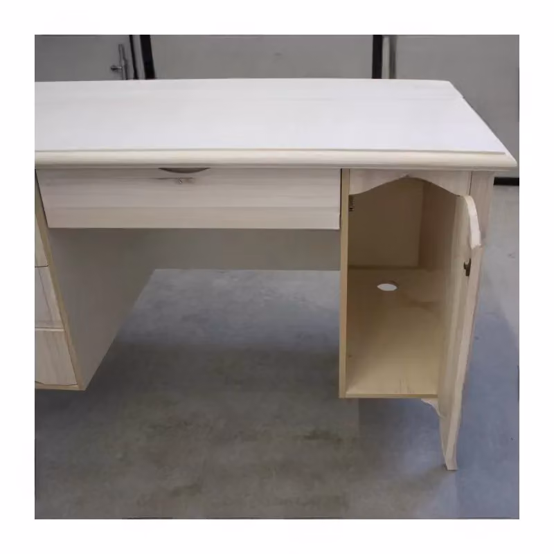 Scrivania in legno di pino con 3 cassetti e piano estraibile porta tastiera Mobili 2G L: 130 cm, P: 75 cm, H: 80 cm – 2