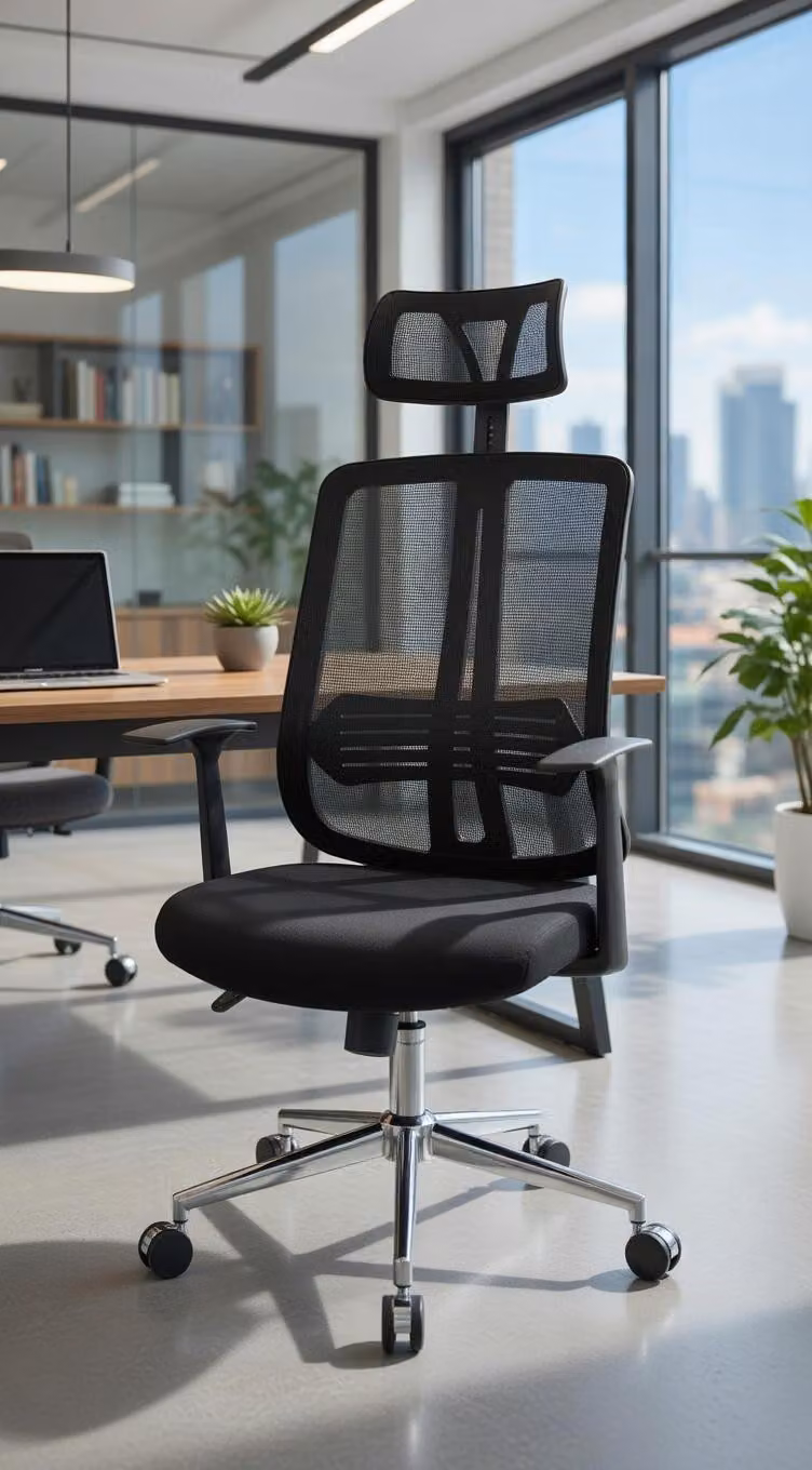 Sedia da ufficio regolabile per garantire comfort e sostegno ergonomico