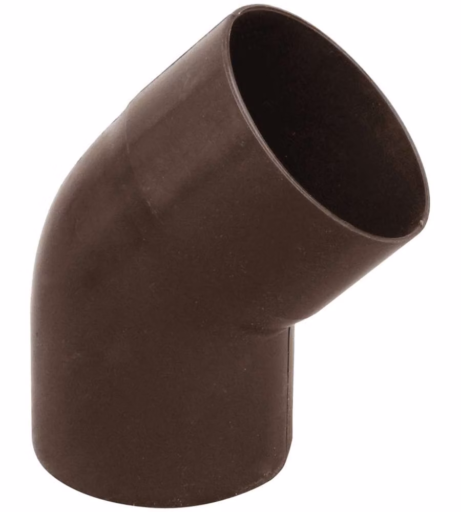 Curva PVC 45° marrone diam. 80 mm per gronda facile installazione