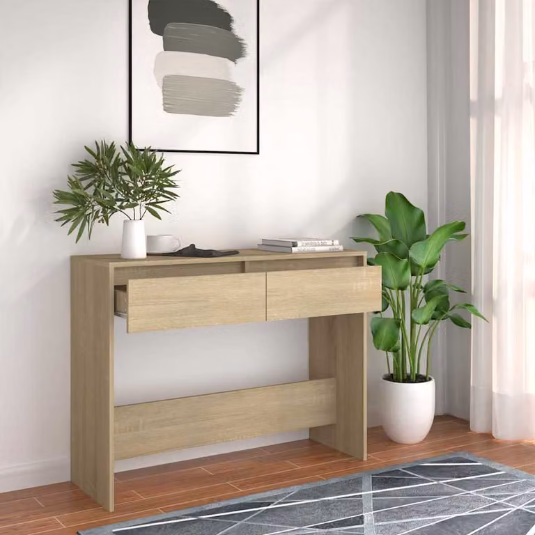 vidaXL Tavolo Consolle Moderno in Rovere Sonoma, L 100 x P 35 x H 76,5 cm