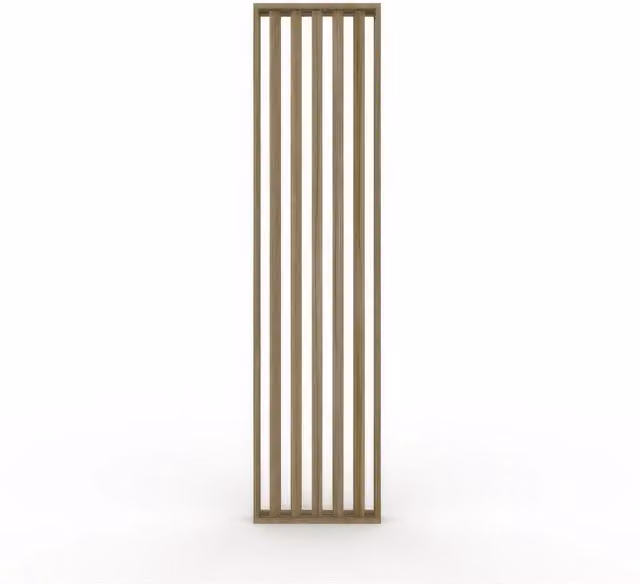 Pannello Divisorio a Doghe in MDF Noce 60 x 245 cm Separatore per Ambienti
