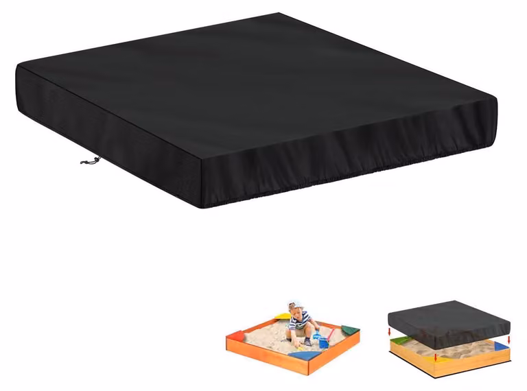 Copertura impermeabile per sabbiera, dimensioni 100x100x20 cm, realizzata in tessuto Oxford 420D, resistente alla polvere