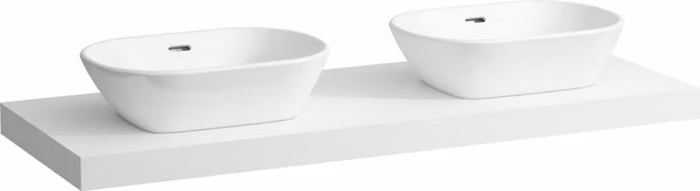 LAUFEN LANI Plan de toilette, découpe à gauche et à droite, 1370x495x65mm, H4046841122601, H4046841122601