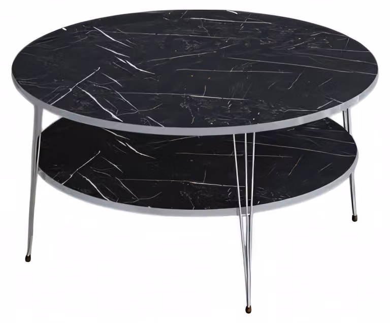 Eleganter schwarzer Couchtisch aus Holz für modernes Wohnzimmer