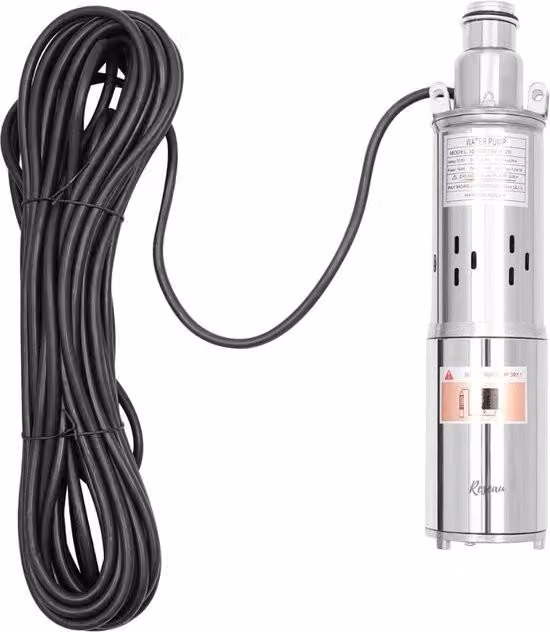Pompa sommersa per acque sporche - Pompa aspirante piatta - Pompa per mop - Pompa aspirante piatta - Acqua di cantina - 3800 l/h - Argento