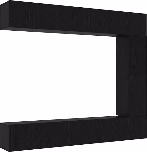 Set mobile TV 5 pz | Armadietto TV | Mobile Porta TV Rovere Nero Legno multistrato