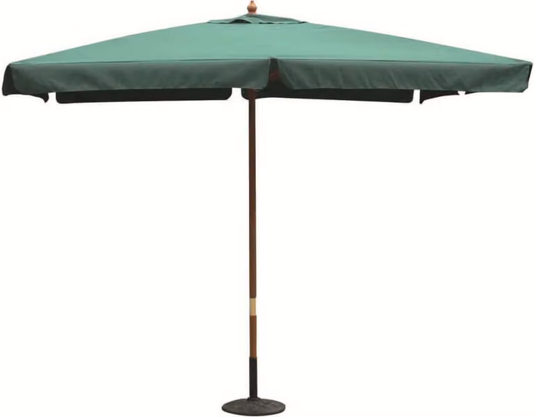 Ombrellone da giardino 2x3 mt con palo centrale in legno Padova - Green