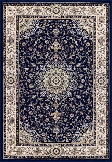 Tappeto BABIL cm.280x380 disegno classico orientale colore blu e crema