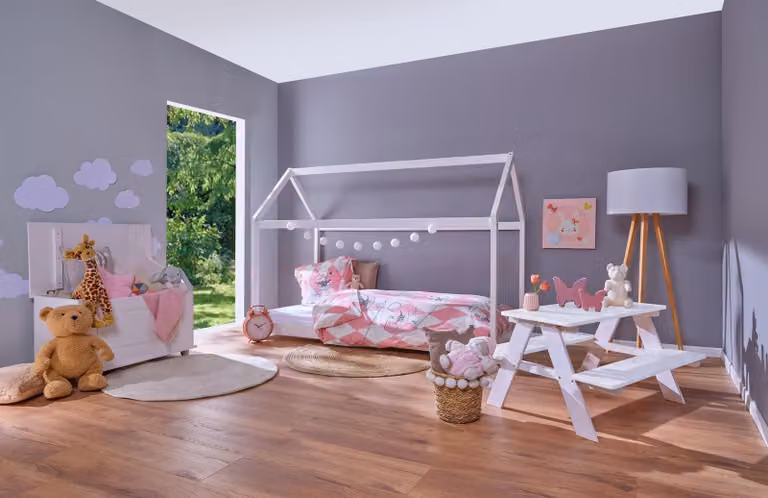 Solidchoice - Set per bambini composto da 2 panche e un tavolo in legno massello