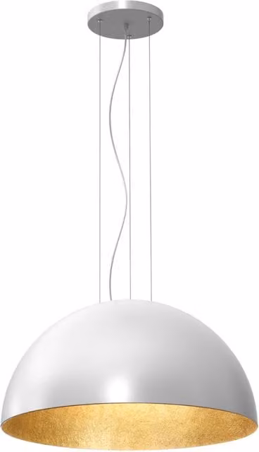 Lampada a sospensione Ø60 bianca/oro Compo Luminex E27