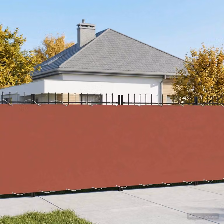Schermo di privacy per balcone vidaXL in poliestere, colore terracotta, L: 500 cm, H: 180 cm