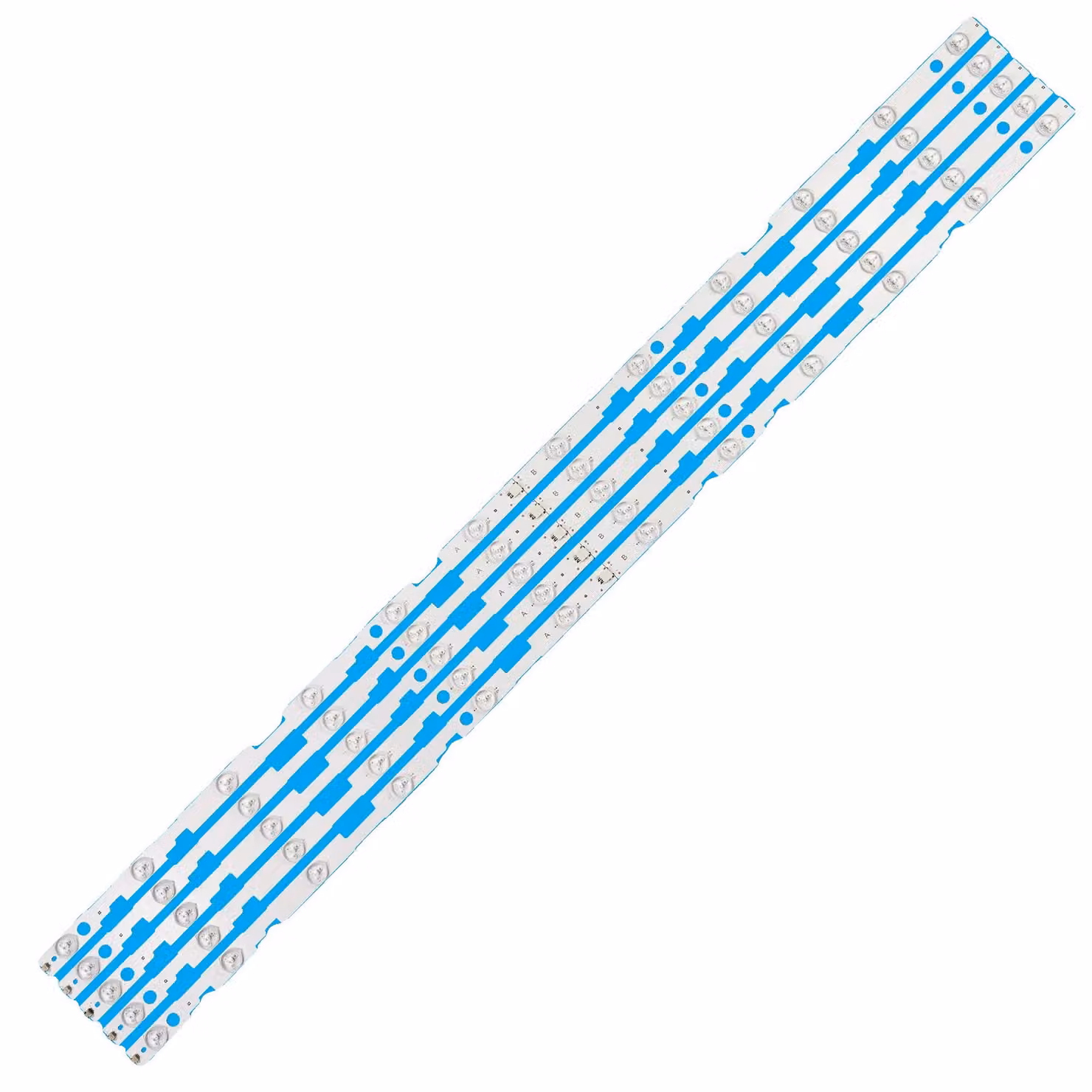 Strisce di retroilluminazione a LED, lunghezza 980 mm, 12 LED per striscia, tensione 3 V per LED, set da 5 strisce,
