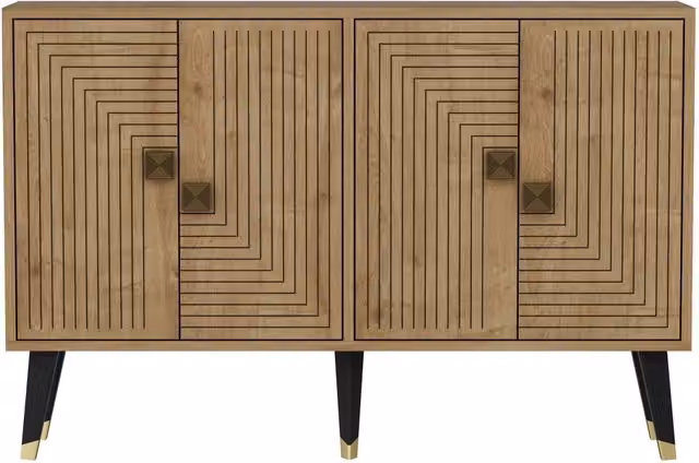 Buffet in legno "Ahart" - 120 x 30 x 80 cm - Chêne Saphir Or