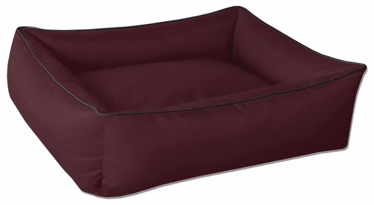 Letto per cani BedDog MAX, divano per cani, cuscino per cani, letto per cani con bordo, colore: ROSSO BORDO (bordeaux), taglia: XL, dimensioni approssimative: 100x85x23 cm