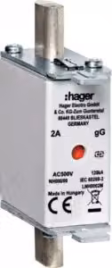 Fusibile Hager NH NH000 gG 500V 80A Rivelatore K LNH0080M