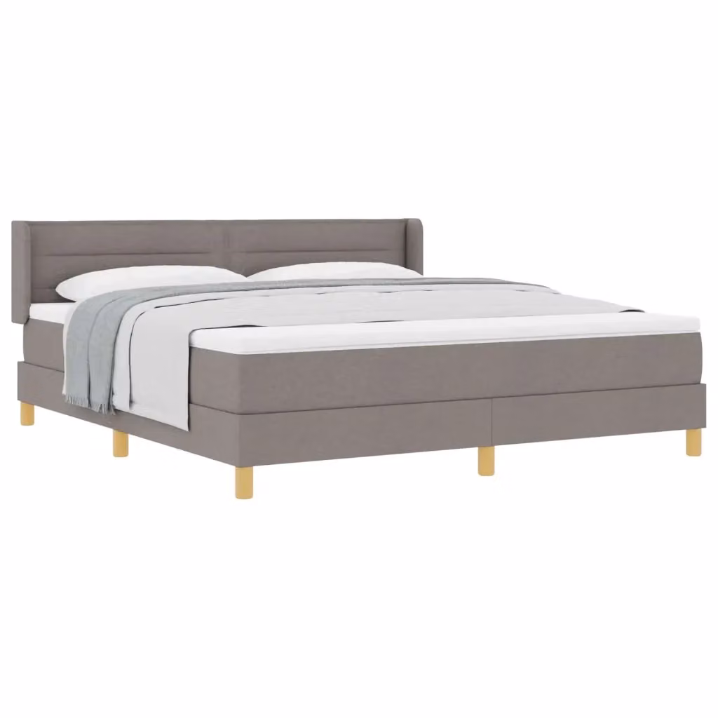 Letto a molle con testiera Talpa vidaXL in tessuto grigio L: 180 cm, P: 200 cm, H: 280 cm – 2