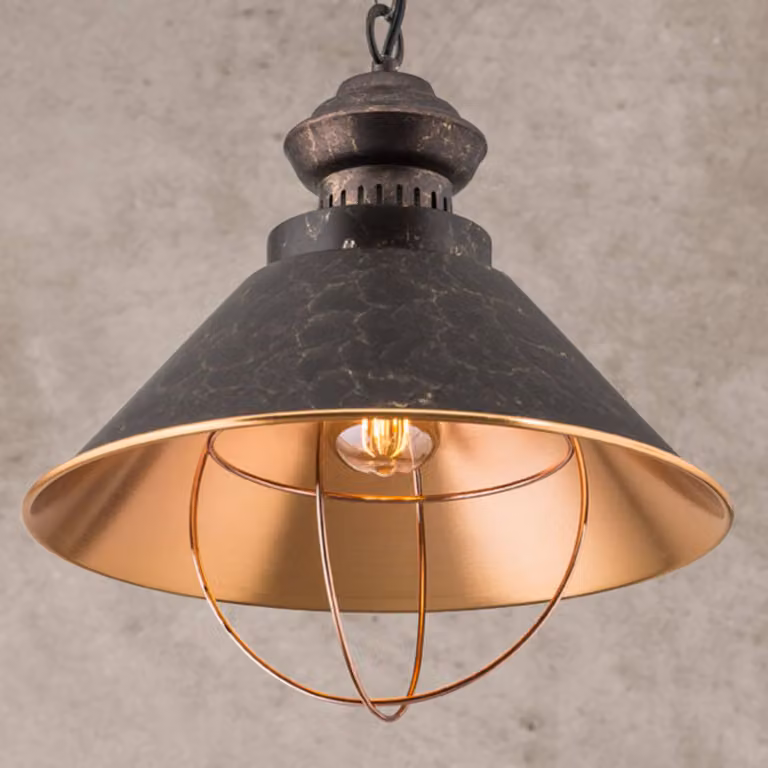 ORION Lampada a sospensione Shanta, dimmerabile, Nero, Soggiorno / Sala da pranzo, Metallo, Vintage, Lampada a sospensione