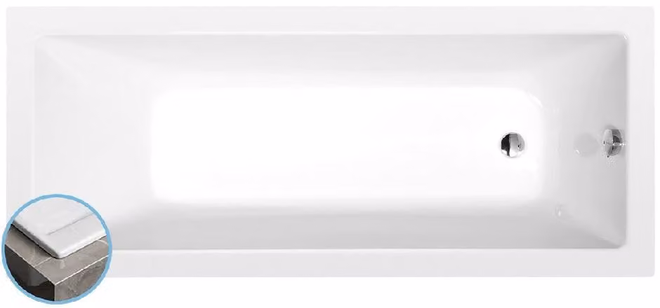 Vasche da bagno Polysan - Vasca da bagno 1600x700x390 mm, bianco 71707S