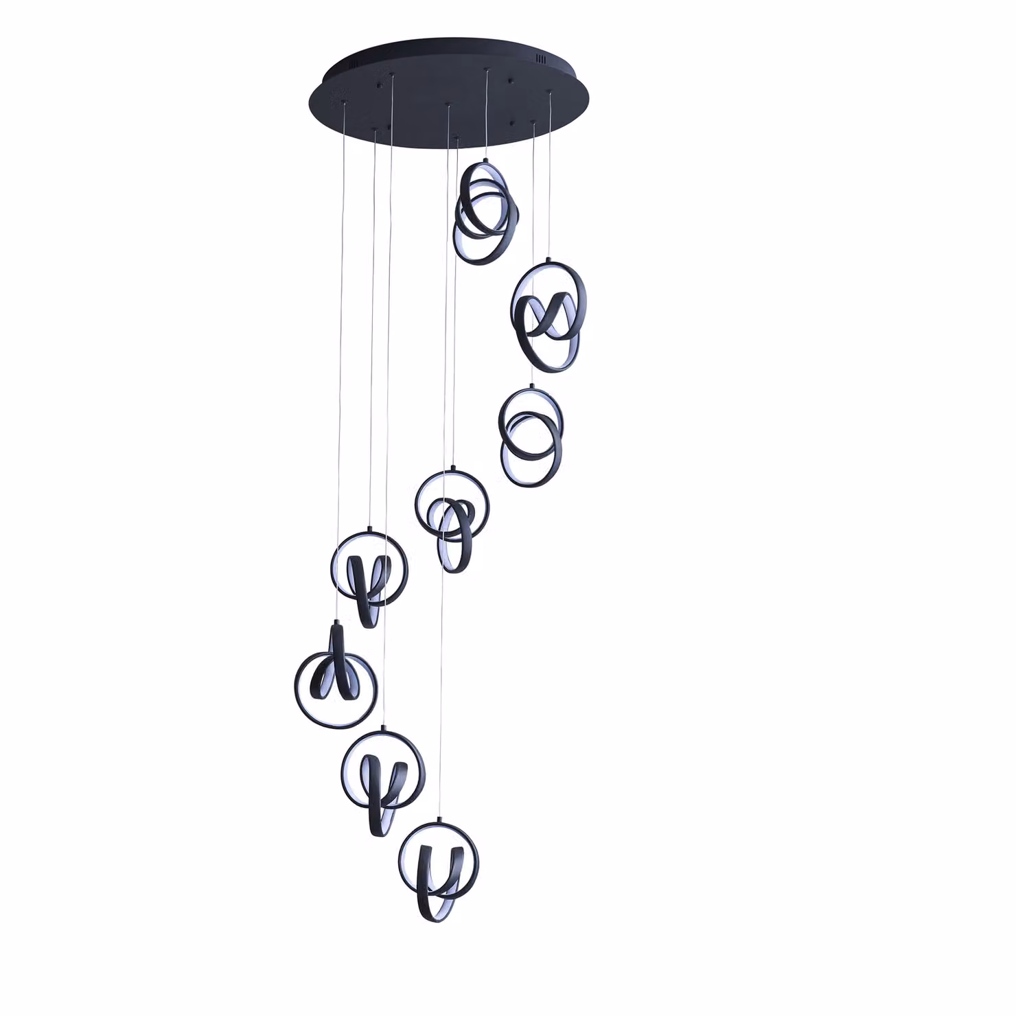 Lampada a sospensione Cosma | 8 luci | LED da 13,62 W, 13.000 lumen | 3.000 Kelvin | Metallo/alluminio/plastica