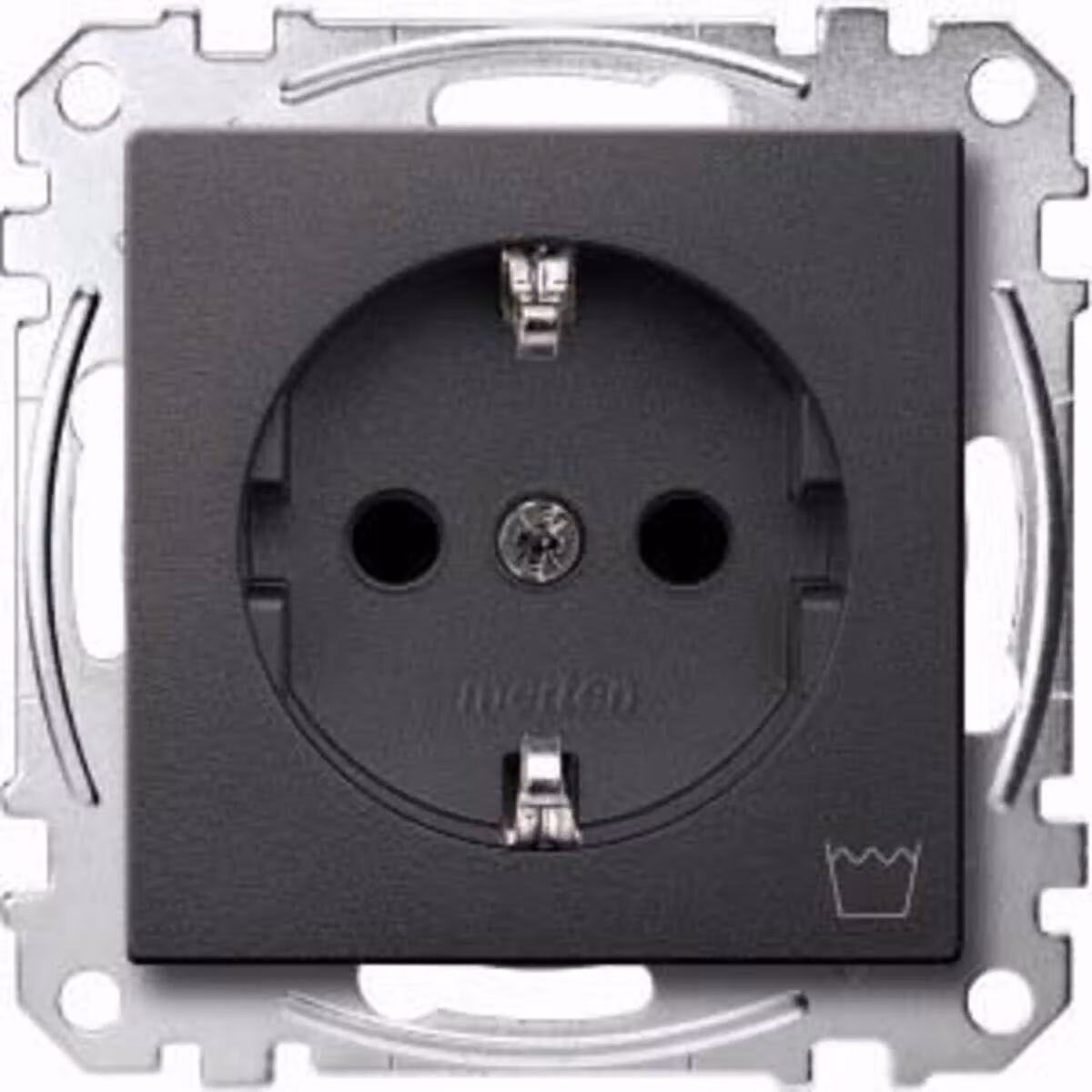 Presa SCHUKO con indicatore per lavatrice, BRS, copripresa, antracite, Sistema M