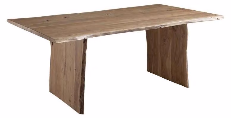 MASSIVMOEBEL24 | tavolo da pranzo in legno di Acacia 200x100x76 acacia naturale laccato PURE ACACIA #115