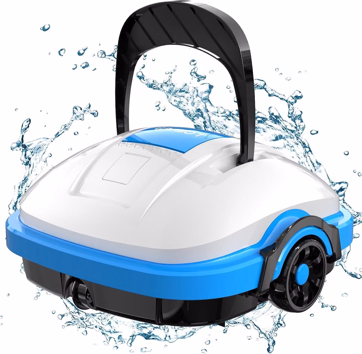 Robot per piscina, aspirapolvere per piscina a batteria con doppi motori di trazione, con funzione di parcheggio automatico, pulitore automatico per piscine fino a 50 m²