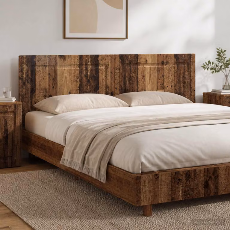 Testiera da muro vidaXL UTRECHT in legno ingegnerizzato, colore marrone antico, L: 161 cm, H: 50 cm, P: 3 cm