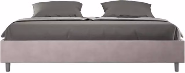 Letto contenitore imbottito 180x210 microfibra glicine Azelia