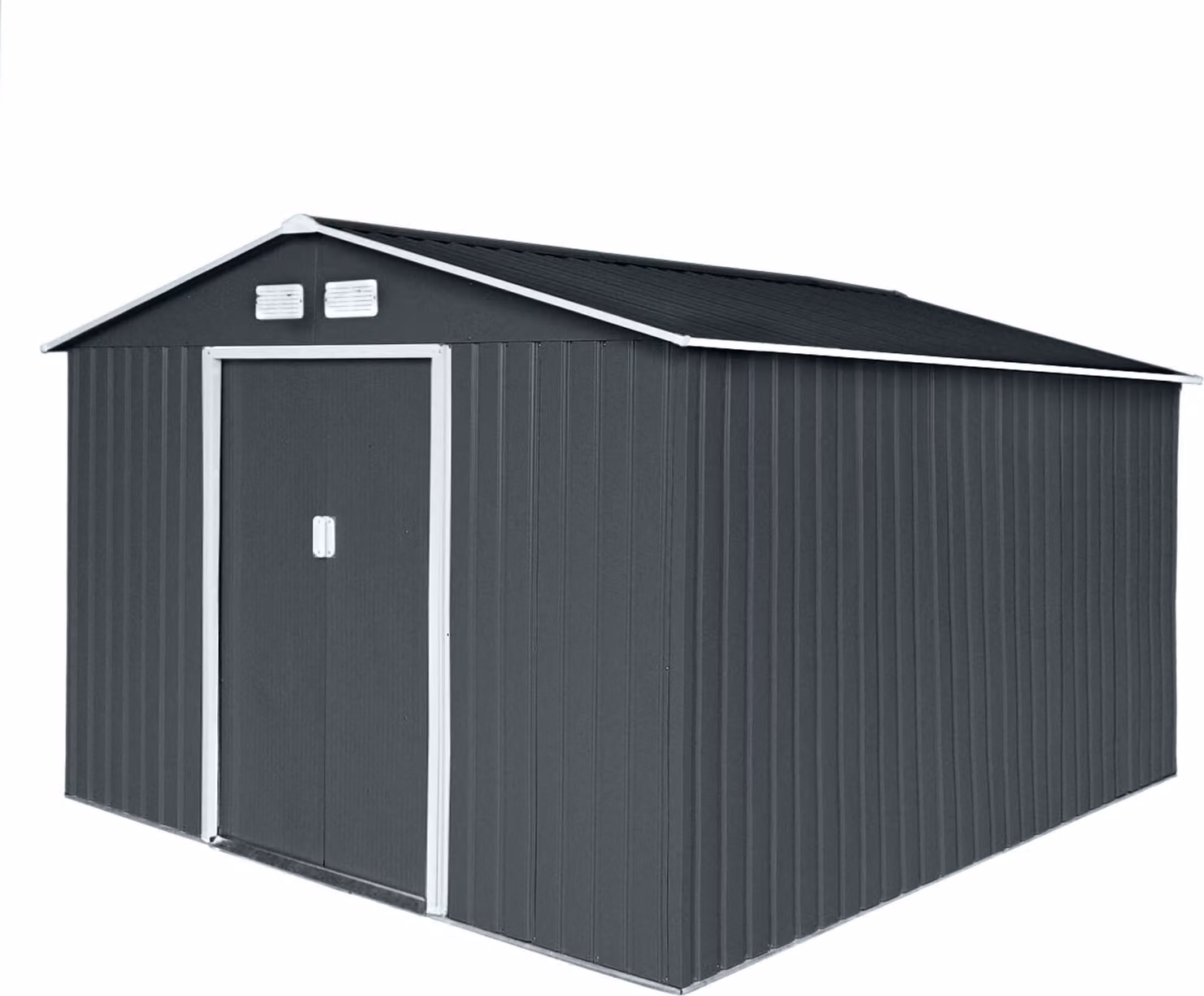 HATTORO S300 XXXL Casetta da giardino in metallo per attrezzi 277x319x192 cm Grigio antracite