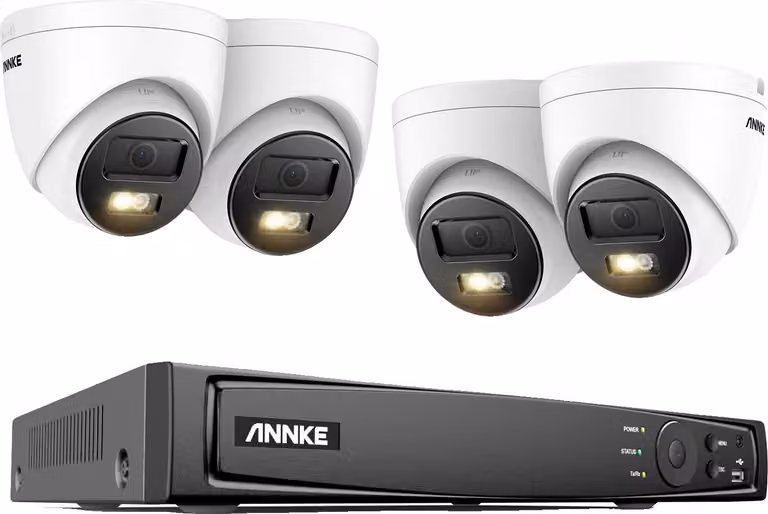 Sistema di videosorveglianza, risoluzione 12MP, monitoraggio remoto, telecamera 8CH NVR 4 pezzi, 1T