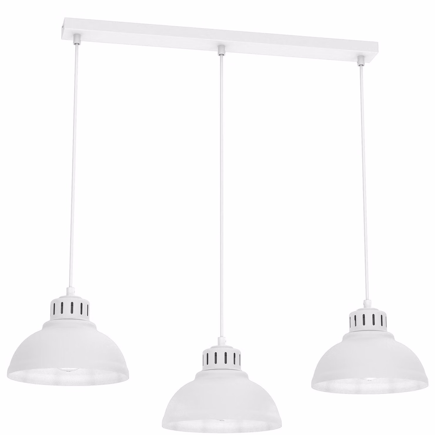 Lampada a sospensione a tre lamelle bianca SVEN 9077 Luminex