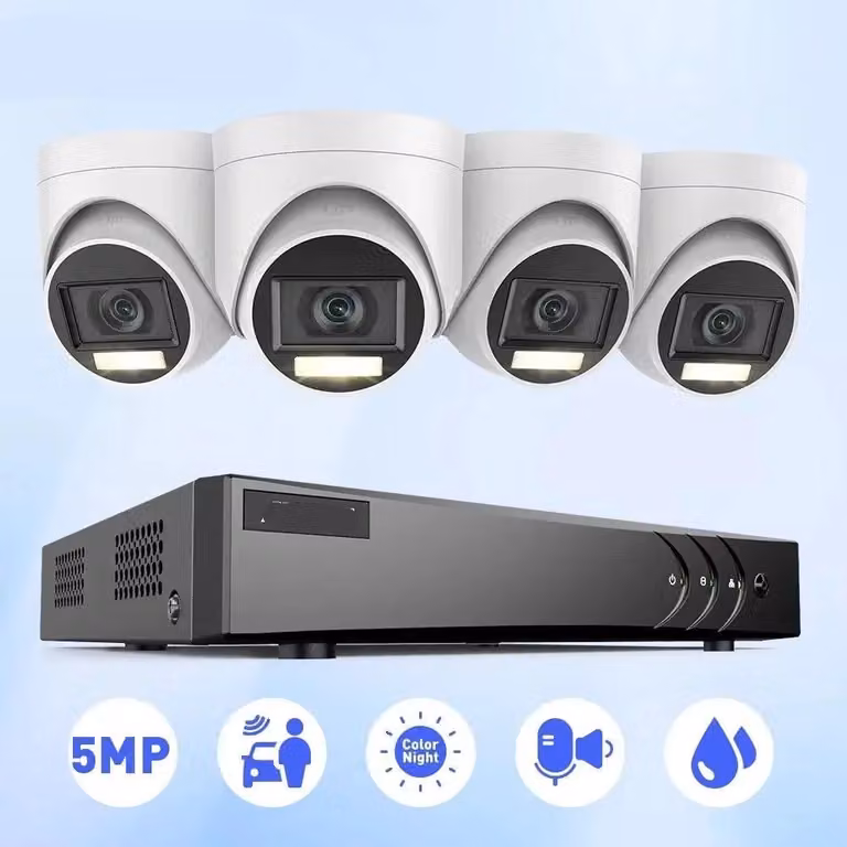 Sistema di videosorveglianza - Telecamere di sicurezza - Telecamera - 8 canali - Cupola impermeabile