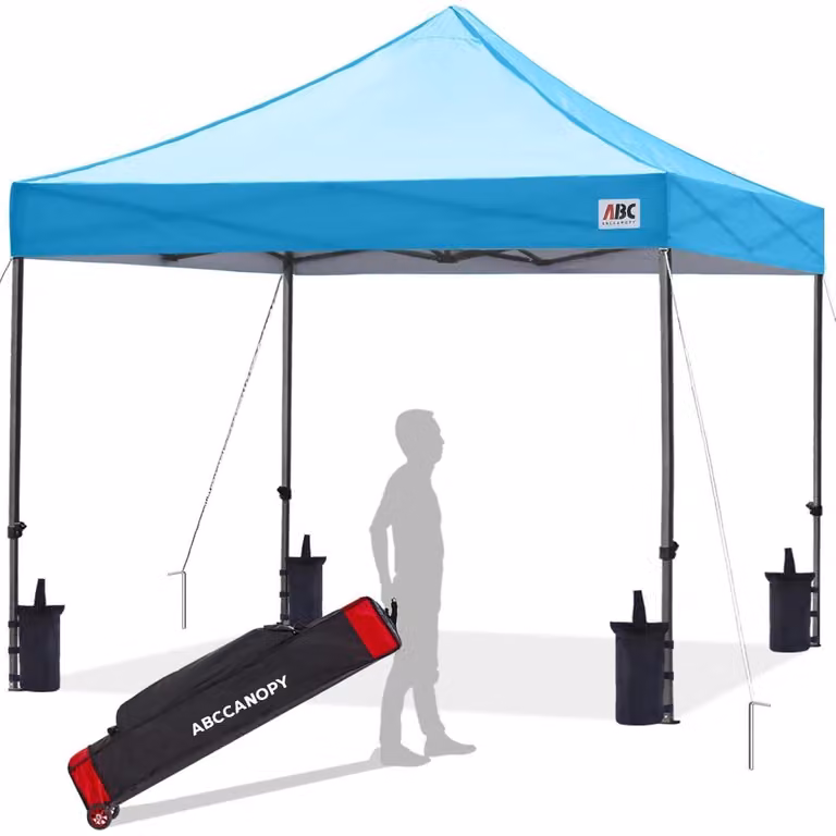 Pavillon 2,5x2,5 metri, colore blu cielo, impermeabile, tenda pop-up per giardino, ideale per eventi, con borsa per il trasporto