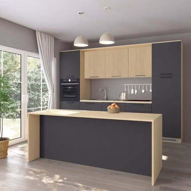 Mobile Dispensa Mapana, Isola da Cucina 2 Ripiani Made in Italy, 225x80x90h cm Marrone Rovere