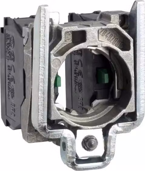 Blocco interruttori ausiliari Schneider Electric con flangia di fissaggio, Harmony XB4, metallo, 22 mm, per joystick a 2 direzioni, 1S per direzione, morsetto a vite ZD4PA103