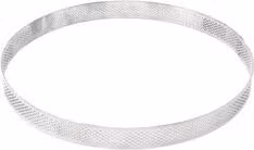 Stampo per torta tondo Pavoni in acciaio inox con fascia forata, Diametro: 25 cm