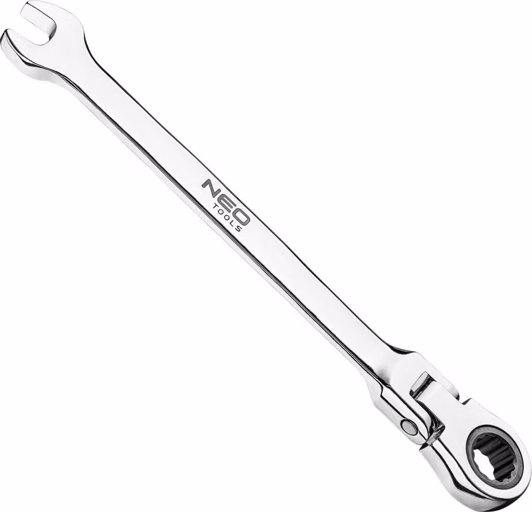 NEO TOOLS Chiave aperta con snodo e cricchetto 32 mm