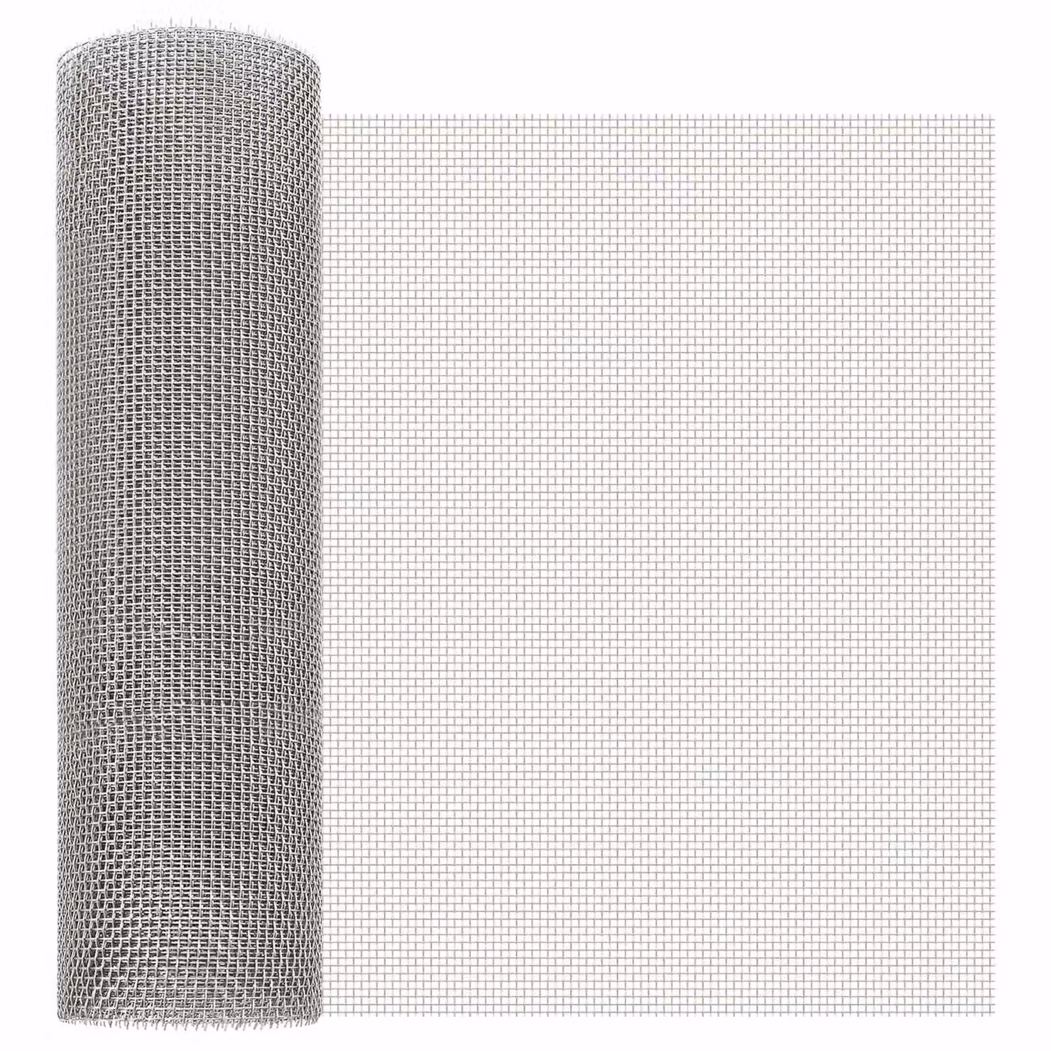Rete per schermatura vidaXL in acciaio inossidabile Argento L: 1000 cm, H: 40 cm