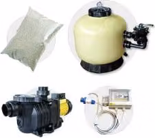 Kit di filtrazione con filtro a sabbia Tirreno Side 500 Piscine Italia multicolore