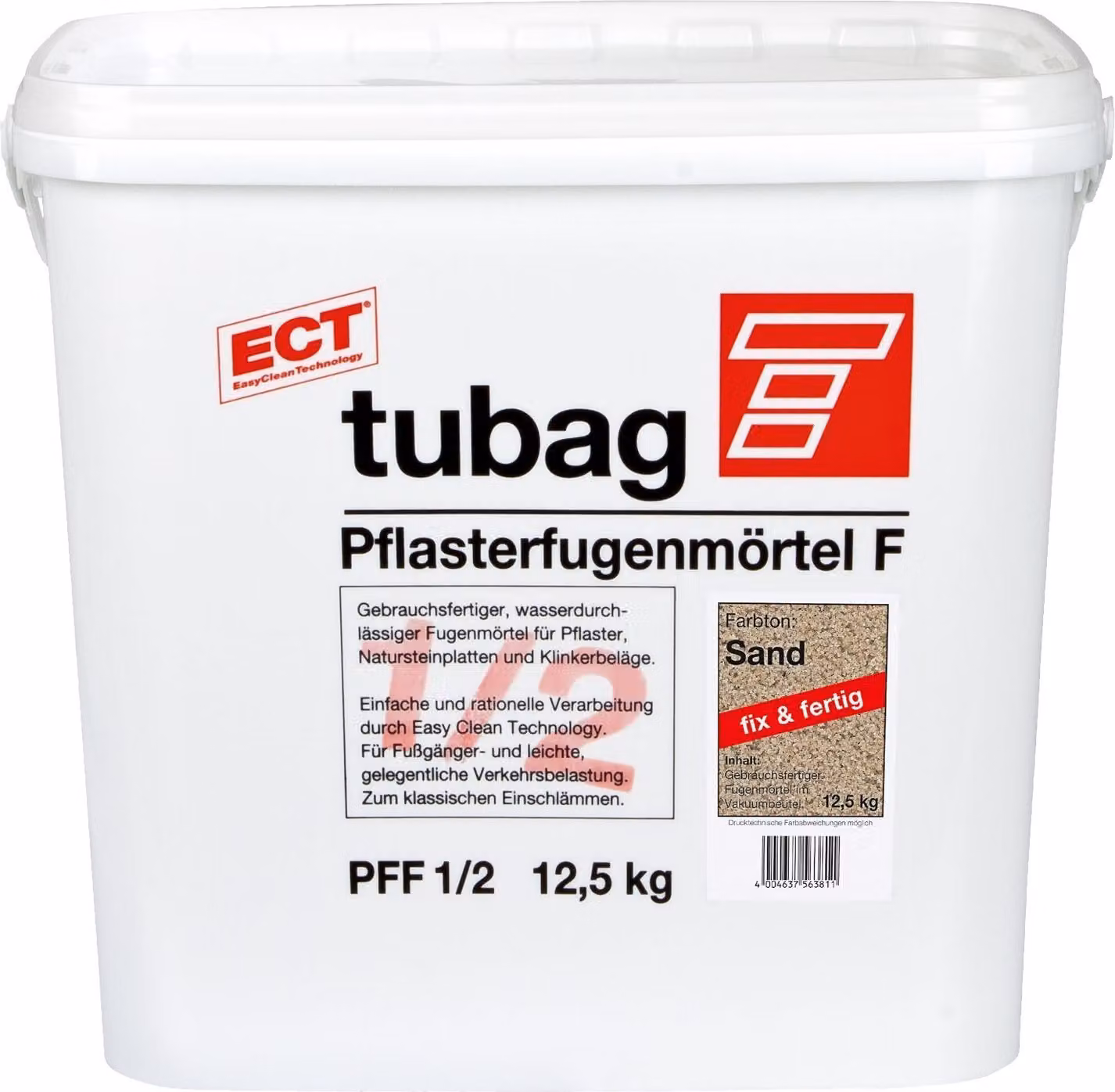 tubag Pflasterfugenmörtel PFF Sand 12,5kg Eimer