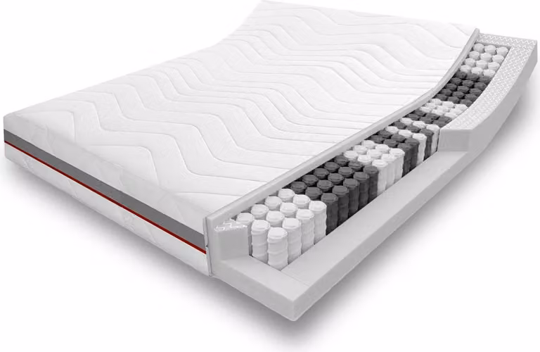 materasso a molle insacchettate ergonomico a 7 zone Sleezzz Premium 120 x 200 cm, altezza 23 cm, livello di rigidità H2/H3