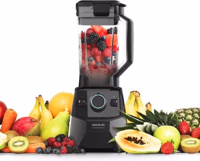 Frullatore Cecotec Power Black Titanium 2600MAX Pro Nero e Argento con Funzione Pulse e Acciaio Inox