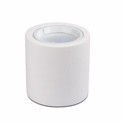 Portafaretto LED Montaggio a Plafone Rotondo GU10 e GU5.3 (MR16) Corpo in Gesso Bianco
