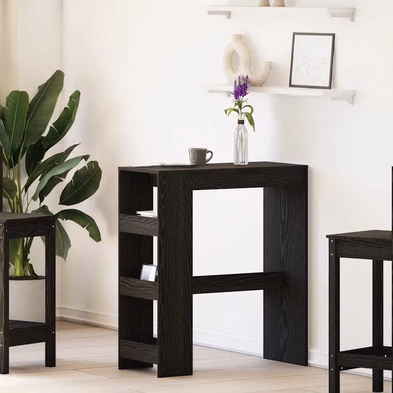 Maison Exclusive - Tavolo bar con ripiano effetto rovere nero 90x40x103,5 cm