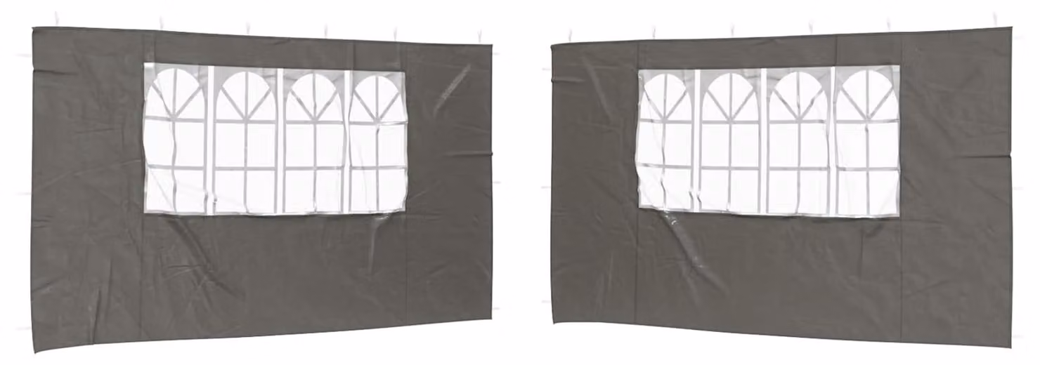 Parete per tenda da festa 2 pcs 400 x 195 cm Antracite